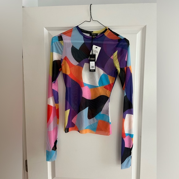 AFRM Color Block Mesh Longsleeve - Picture 3 of 4